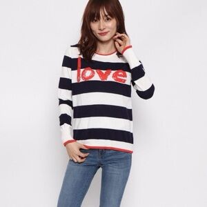 Desigual Love Me Striped Pullover Sweater